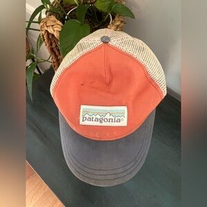 Patagonia vintage Orange and blue hat, Adjustable